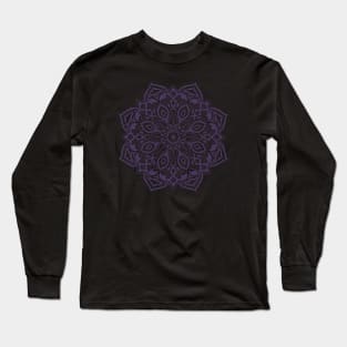 Elegant royal purple mandala - subtle tone on tone Long Sleeve T-Shirt